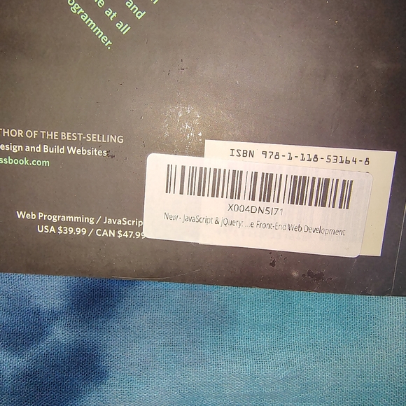 NWOT JavaScript & jQuery Book by Jon Duckett - Picture 6 of 8